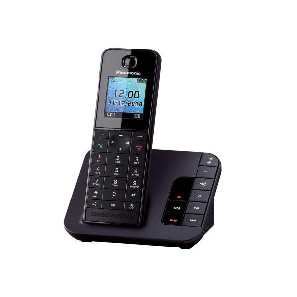 Ασύρματο Τηλέφωνο Panasonic KX-TGH220GRB με Αυτόματο Τηλεφωνητή Μαύρο