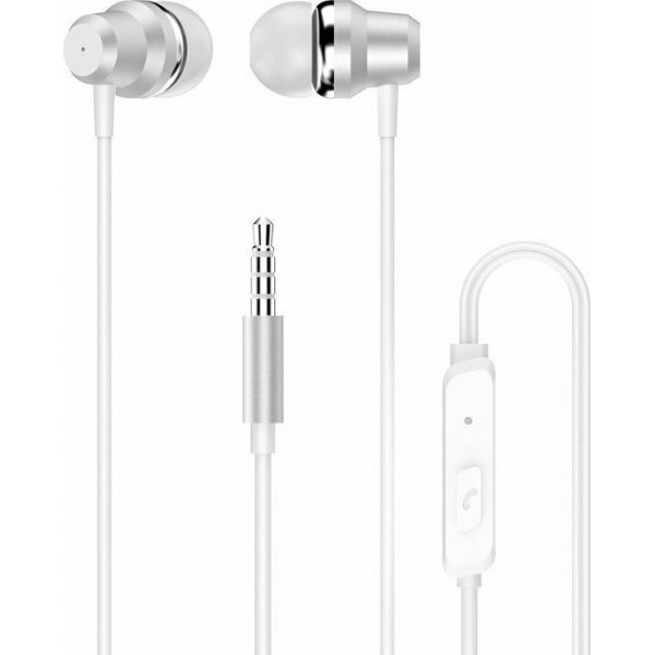 Ακουστικά handsfree Dudao X10 Pro In-ear earphone 3,5 mm jack with remote control white (X10 Pro white)